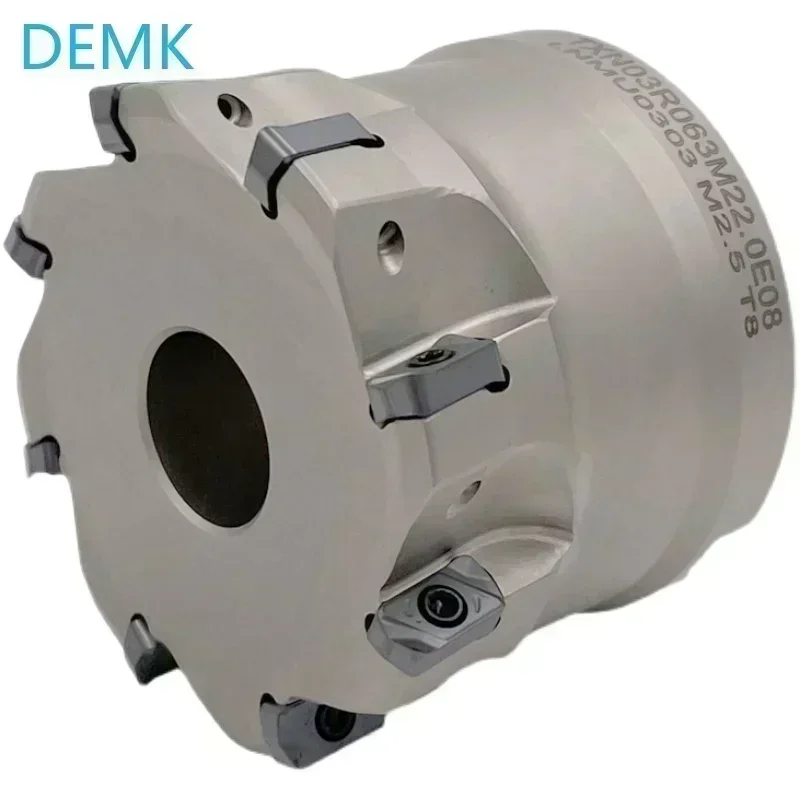 Serie EXN03R Supporto per fresatura bifacciale ad avanzamento rapido per LNMU0303 LNMU0303ZER Inserti in metallo duro di alluminio Fresa frontale CNC