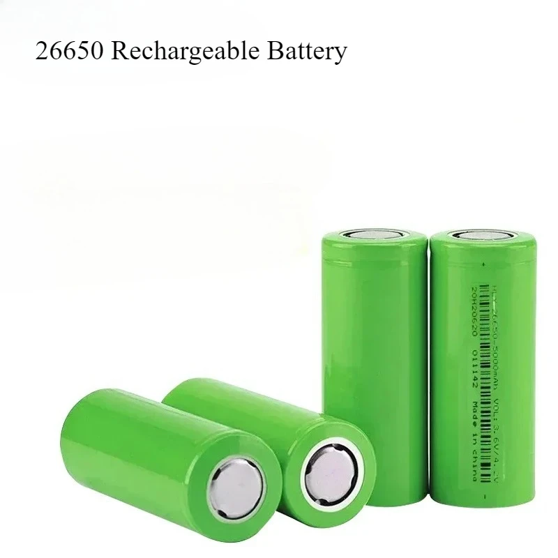 Batería recargable de 3,7 V, 5000mAh, 26650 para linterna, Banco de energía, vehículo eléctrico, baterías originales de iones de litio de