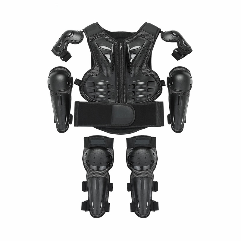 Kids Full Body Armor Protective Gear Chest Spine Back Protector Shoulder Arm Elbow Knee Protector Pads for Skating Bike Cycling