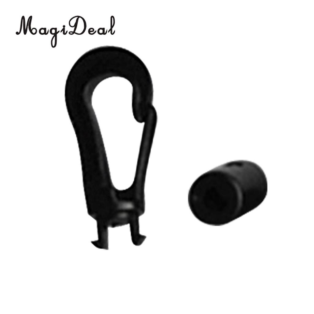 Magideal Sterk Duurzaam 20Pcs Plastic 5 Mm Shock Bungee Koord Karabiner Haak Elastische Koord Touw End Voor Kayak Kano rafting Acce