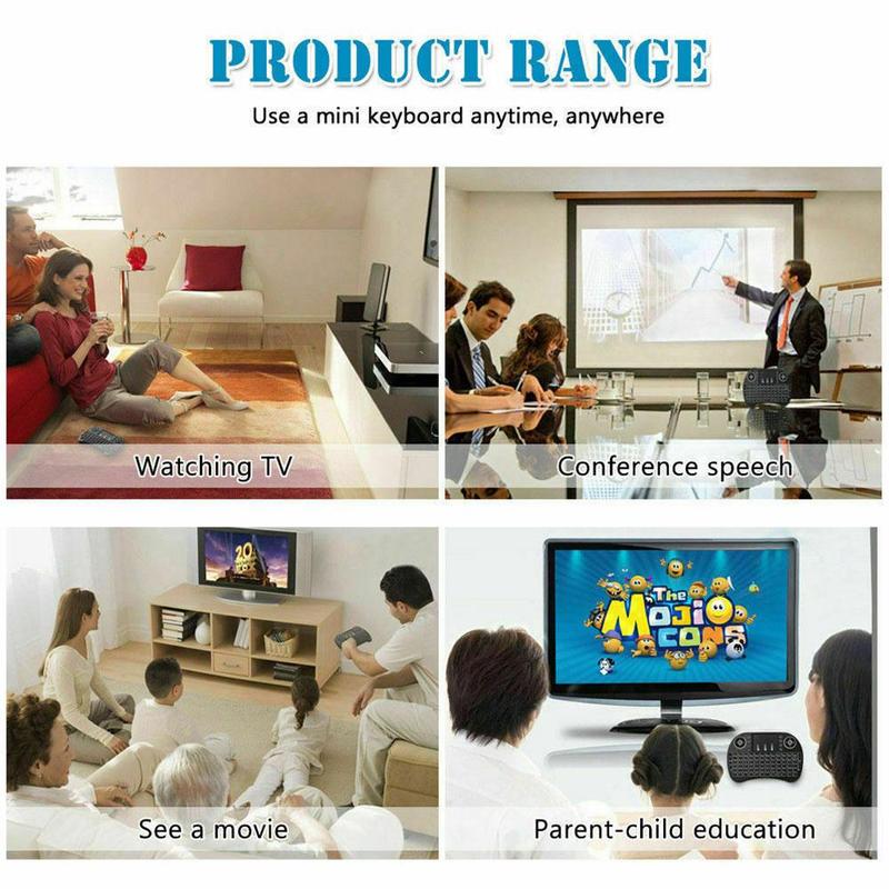 Dry power versie  i8 toetsenbord mini draadloos 2.4g draadloos touch computertoetsenbord met achtergrondverlichting, air flying mouse-toetsenbord