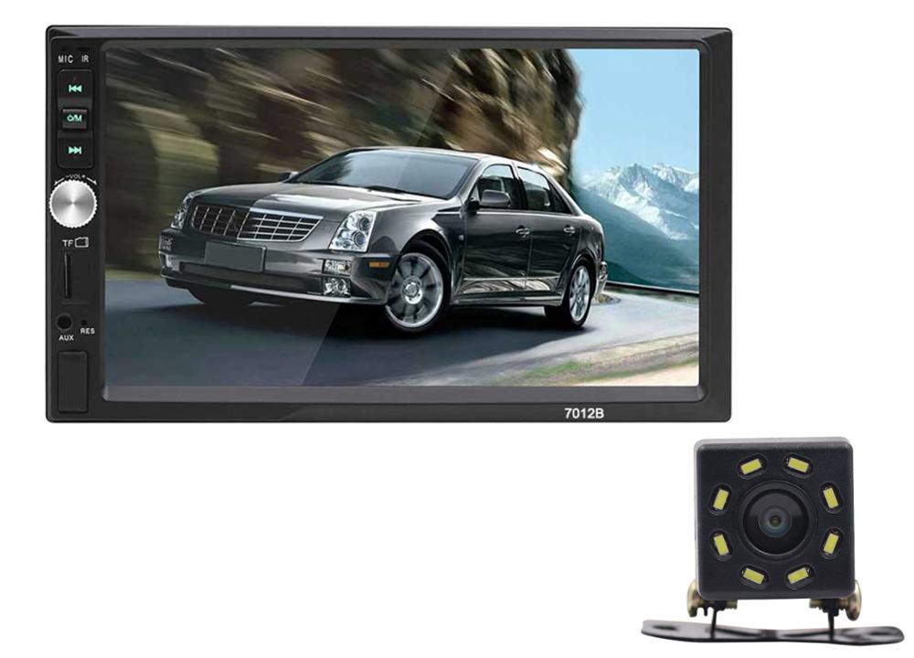 Radio 2 Din General Car Models 7'' LCD Touch Screen Car Radio Player Bluetooth Car Audio Support Rear View Camera 7012B: WITH 8Led camera