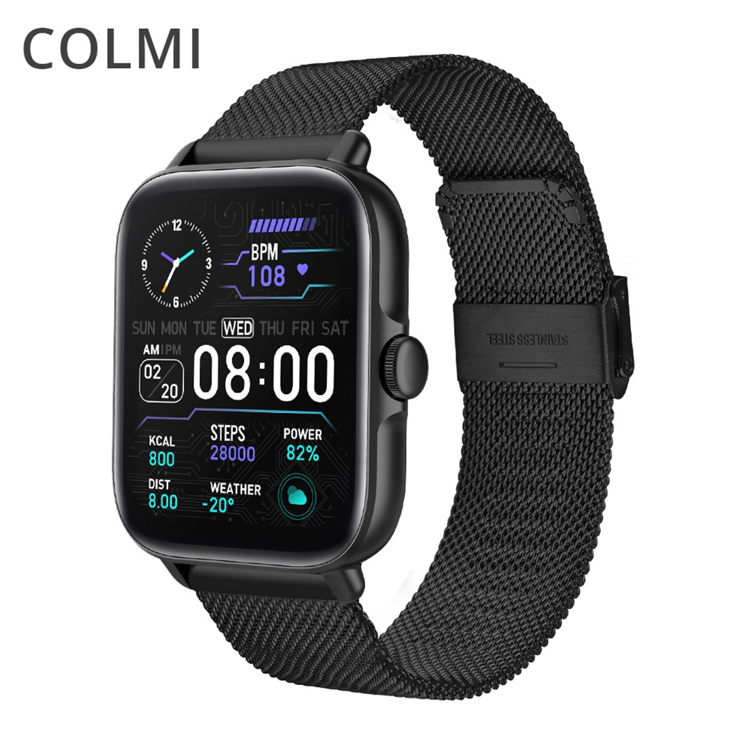 Colmi 2022 P28 Plus Smartwatch Mannen Bluetooth Antwoord Gesprek IP67 Waterdicht Smart Horloge Vrouwen GTS3 Gts 3 Voor Android Ios telefoon