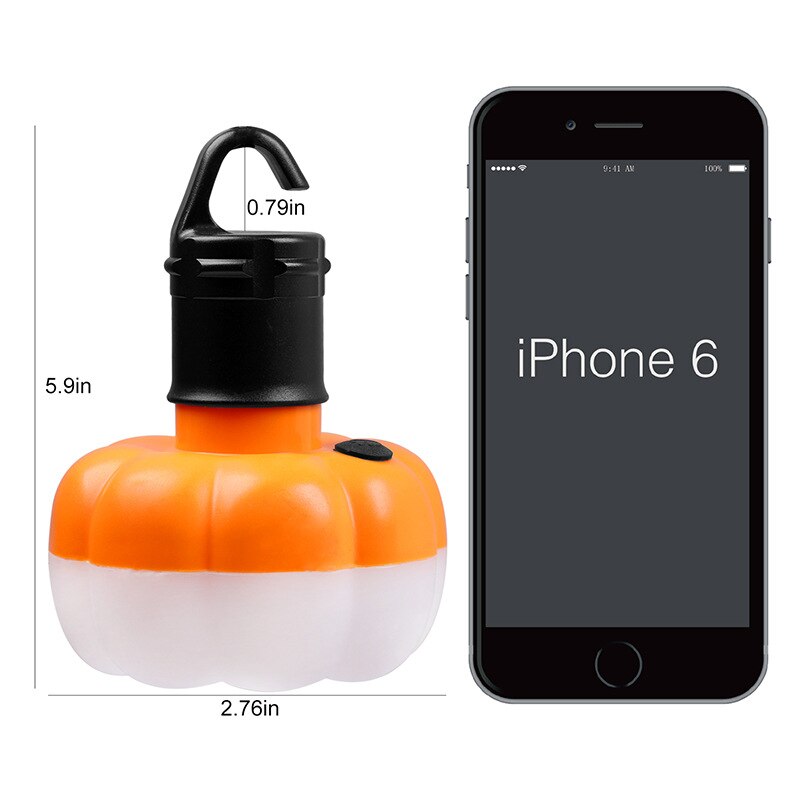 Linterna portátil tienda de campaña bombilla LED Mini lámpara de emergencia impermeable linterna con gancho para colgar para Camping 3 * AAA