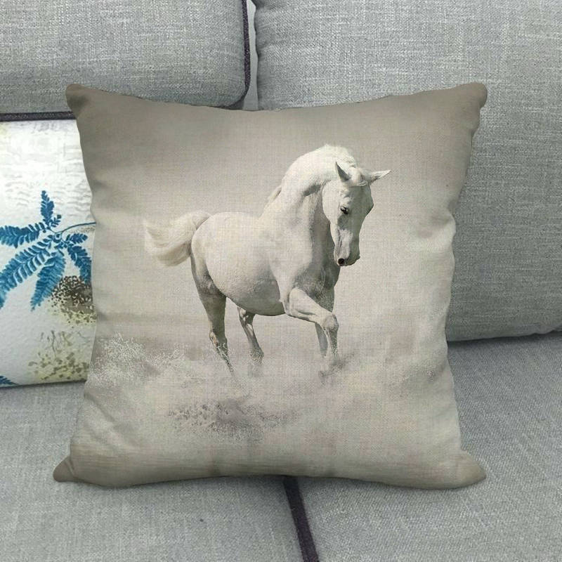 45cm * 45cm running horse linnen/katoen sierkussen covers couch kussenhoes home decor kussen: 1