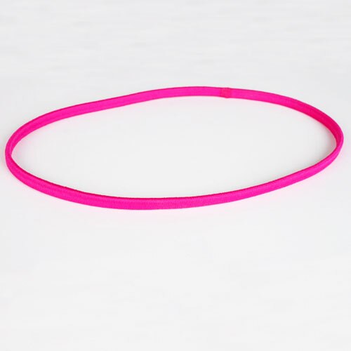 2 stk skridsikker svedbånd fodbold yoga rene hårbånd elastisk gummi tyndt sportshovedbåndbandage til gravide piger: Rose