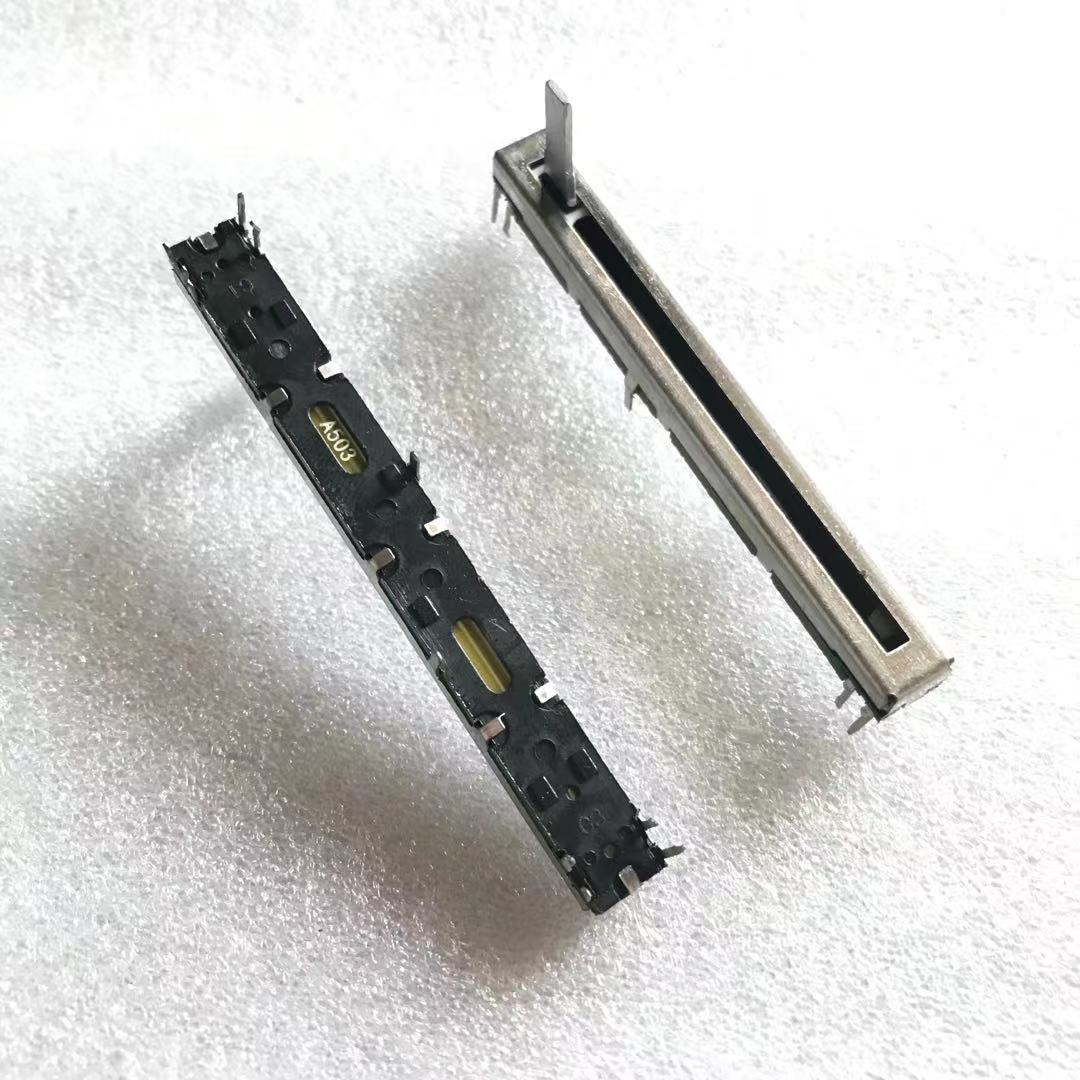 4pcs 75mm Suitable Majestic Fader 7.5 cm double sliding straight dual channel fader potentiometer A50K A503 A50KX215MMC