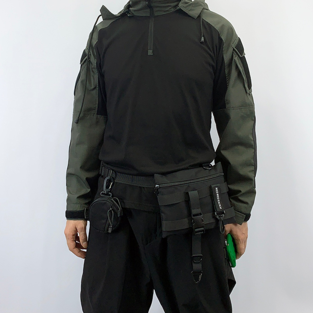 Techwear Stil Punk Hüfte hüpfen Brust Tasche Taktische Taille Gürtel Tasche Männer Frauen Multi Funktion Straße lässig Sport Crossbody Schlinge Tasche