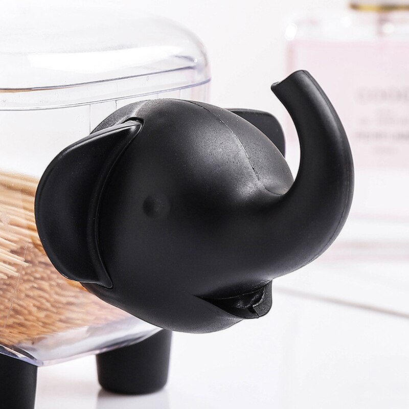 Caja creativa de bastoncillos de algodón, caja de plástico con forma de elefante, organizador de palillos de dientes, decoración de Mesa del hogar, 1 ud., nueva