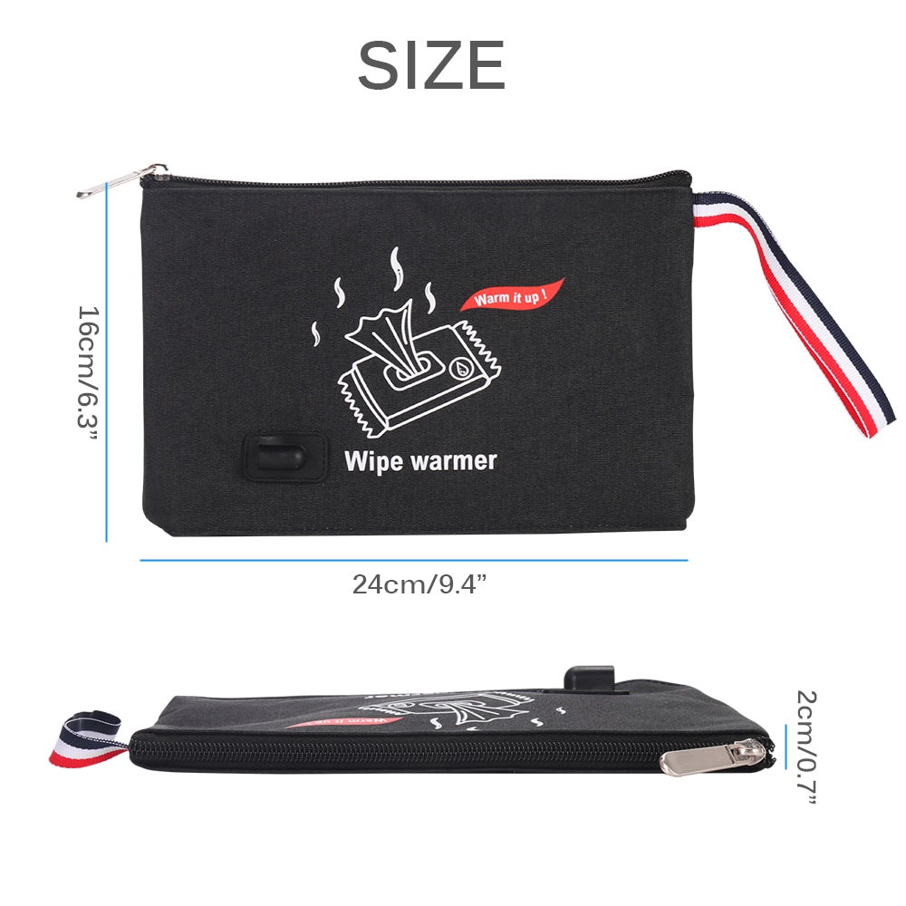Calentador de toallitas portátiles para coche, termostato de toallitas para bebé, bolsa de calefacción, dispensador de toallas húmedas, calentador de toallitas para bebé