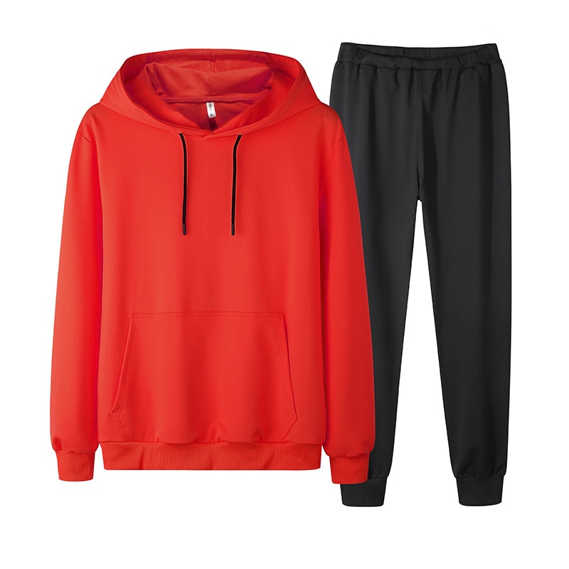 Survêtement pour hommes, ensemble sweat-shirt + pantalon, 2 pièces, pull à capuche, costume vêtements de sport pour homme, coupe Slim, vêtement asie, taille 4XL