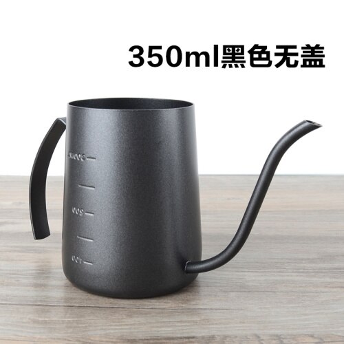 Jarro de água café pote mão casa aço inoxidável 304 boca muito fina pote mini boca longa gotejamento pote utensílios de café: 350ml style06