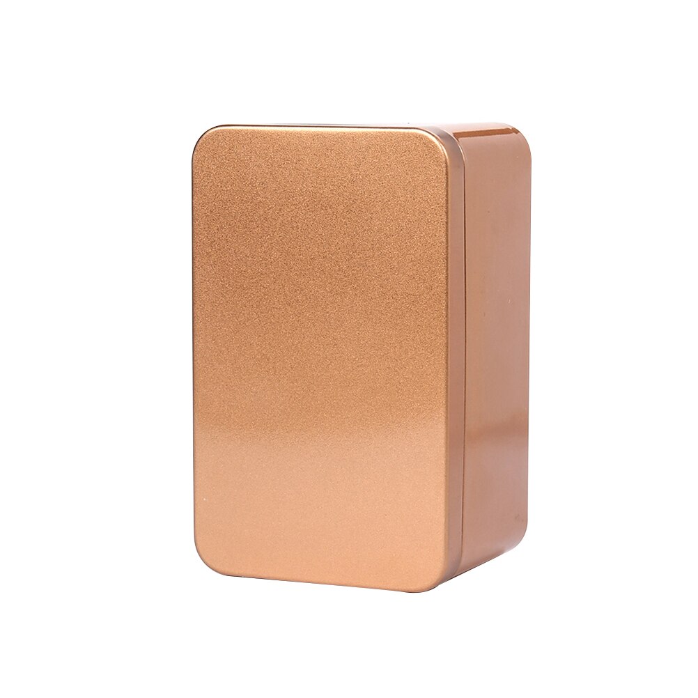 Rechthoekige Blikken Doos Mini Draagbare Thee Blad Opslag Container Snoepjes Organizer Huis Opbergdoos-13x8x6 cm