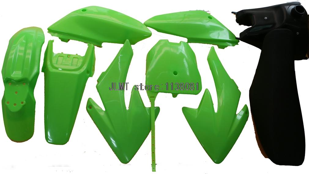 Kit Carenatura Parafango In Plastica PRO BAT 7 Pezzi Rosso/Nero Per Minicross CRF70 E Apollo 125cc - Targa E Parafanghi