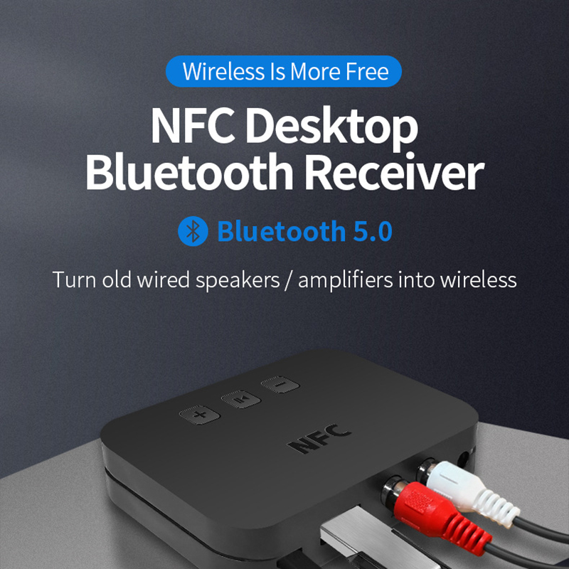 Nfc bluetooth 5,0 wireless audio receiver rca output power amplifier speaker to stereo bluetooth speaker upgrade nfc connection