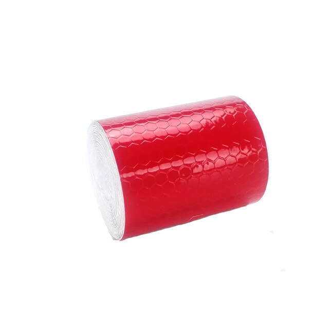 Cinta adhesiva reflectante de de seguridad, 5cm x 3m, cinta de advertencia autoadhesiva para coche, película reflectante para motocicleta, 5 colores: Rojo