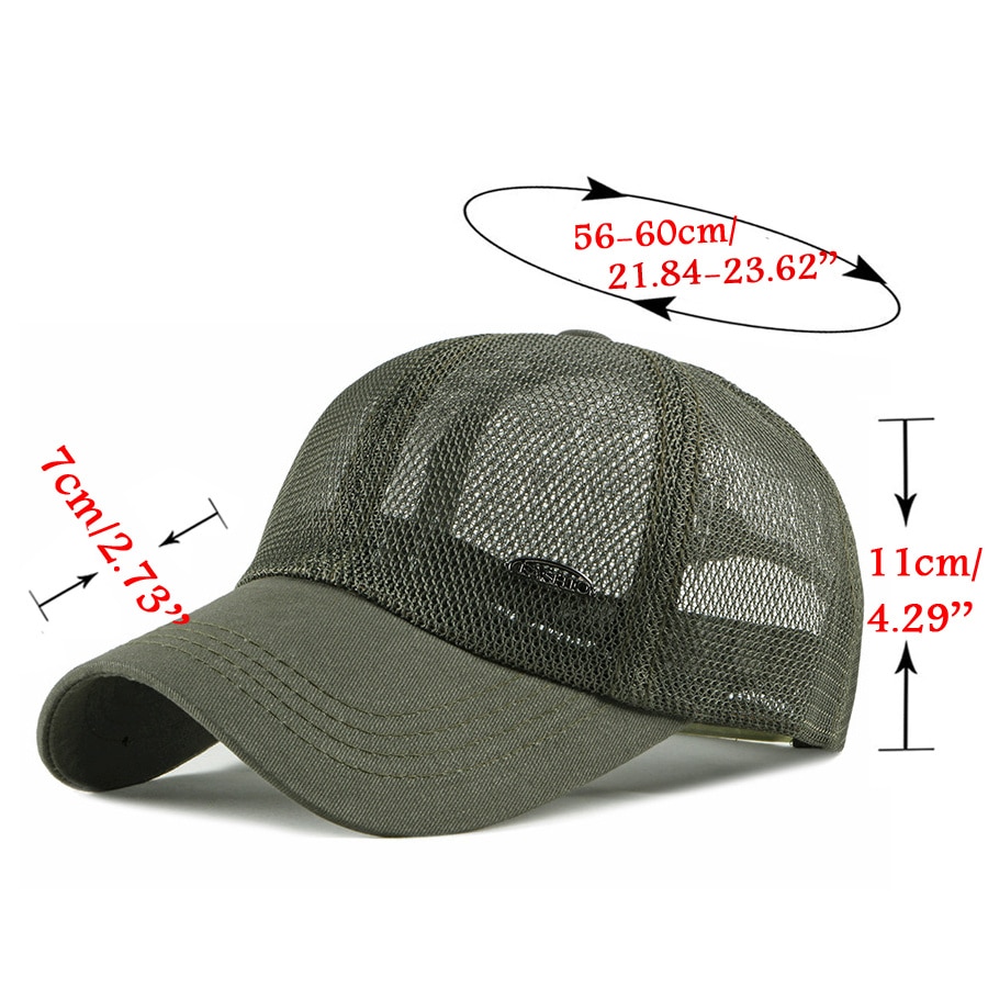 Heren mesh pet lente zomer zonnepet dames ademende baseball pet effen verstelbare trucker pet heren dames zonnehoed