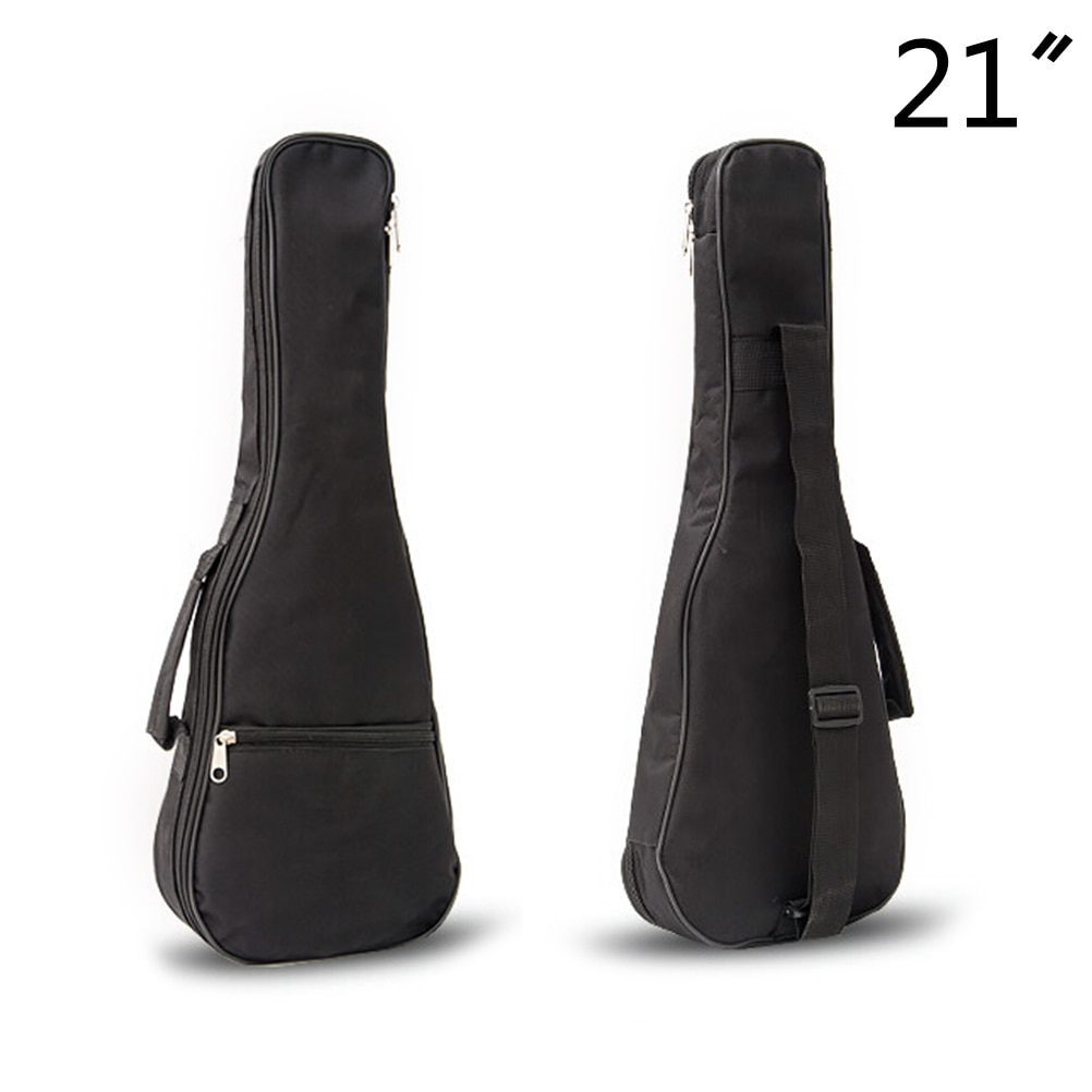 21 "gitarrpåse justerbara axelremmar gitarrväskor nylon oxford ukulele vattentätt gitarröverdrag gig bag svart mjukt fodral