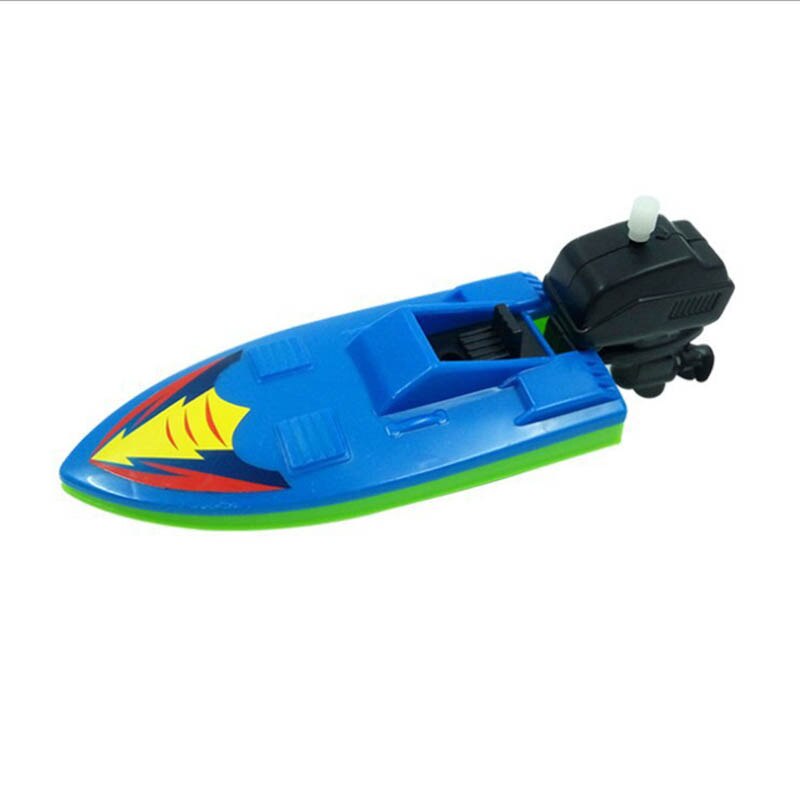 Clockwork Toys Speed Boat Ship Wind Up Toy Floating Water Kids Toys Classic Bathtub Shower Bath Toys for Children Baby Toys