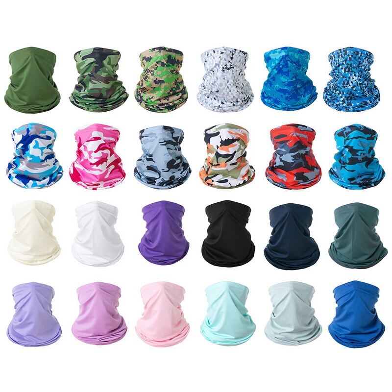 Foulard de Sport de plein air pour hommes et femmes, Bandana, couvre-cou, Sport d&#39;été, anti-sudorifique, écharpe en soie glacée, imprimé de protection solaire