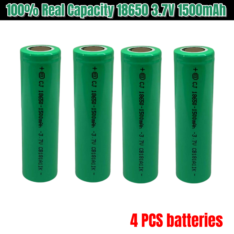 Capacity 3.7V 1500mAH 18650 Lithium Ion Rechargeable Battery, Suitable for Various Electronic Products: Beige