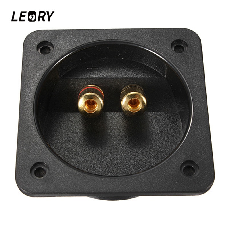 LEORY Square Speaker Terminal Board Recessed Speaker Junction Box With 2 Copper Screw Binding Ports