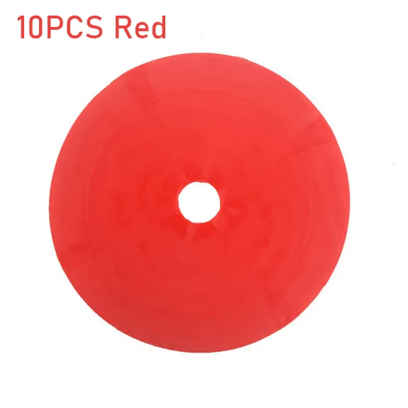 Disque marqueur de cônes plats de football, 10 pièces, marqueurs d'entraînement d'agilité de vitesse de sport de basket-ball, équipement d'entraînement Portable indéformable: WHITE