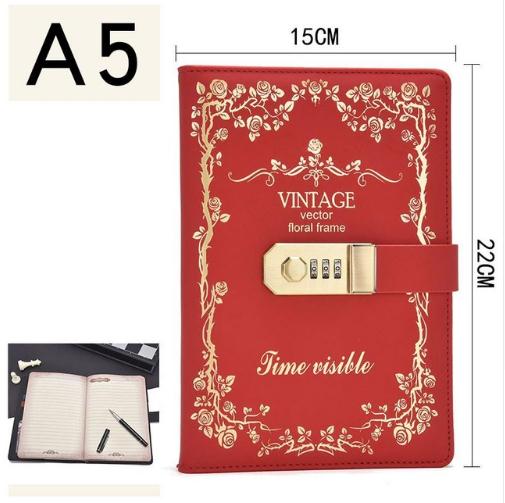 Carnet de notes avec serrure - Journal secret verrouillable Carnet de notes avec serrure - Journal secret verrouillable