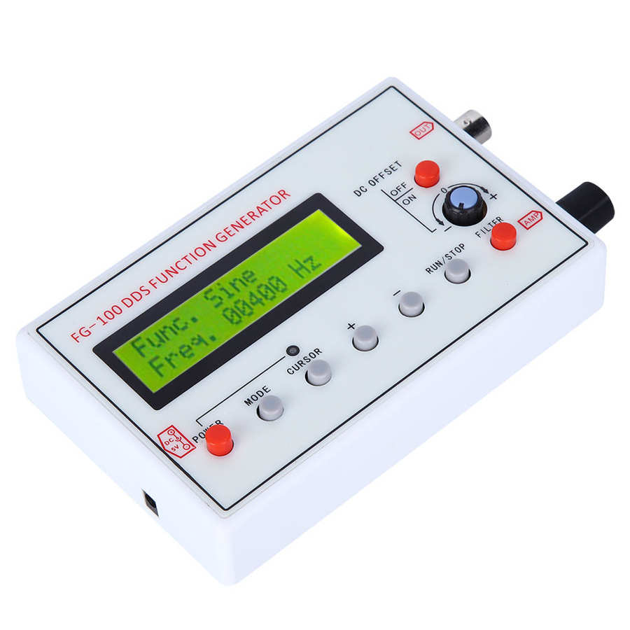 DDS Signal Generator Sine 1Hz~500kHz Signal Counter Square Frequency Sawtooth Wave Waveform Probe Pulse Adjustment