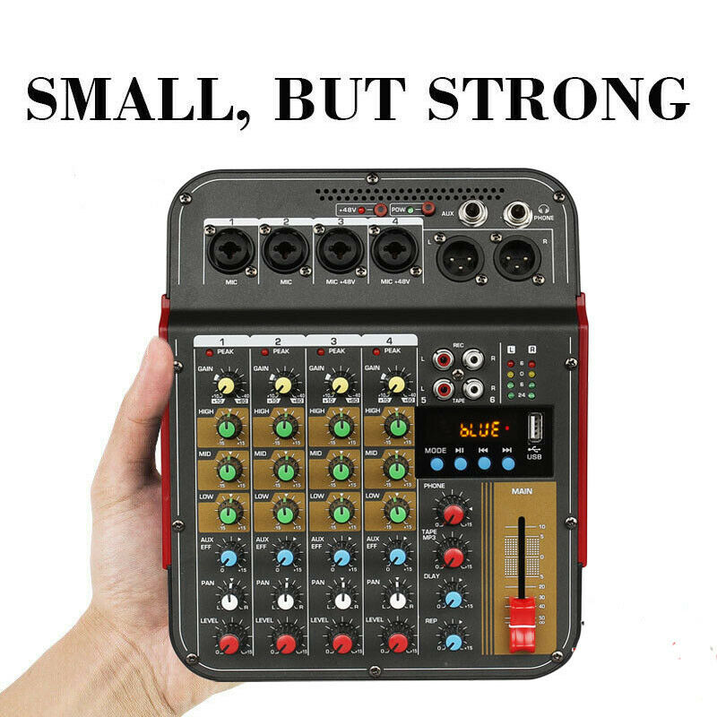 Portable 4 Channels USB Mini Sound Mixing Console ... – Vicedeal
