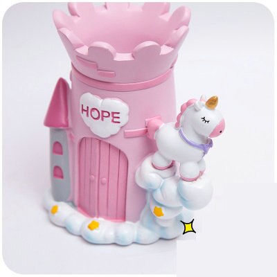 licorne mignon porte-stylo Kawaii bureau brosse Pot porte-crayons résine bureau papeterie organisateur