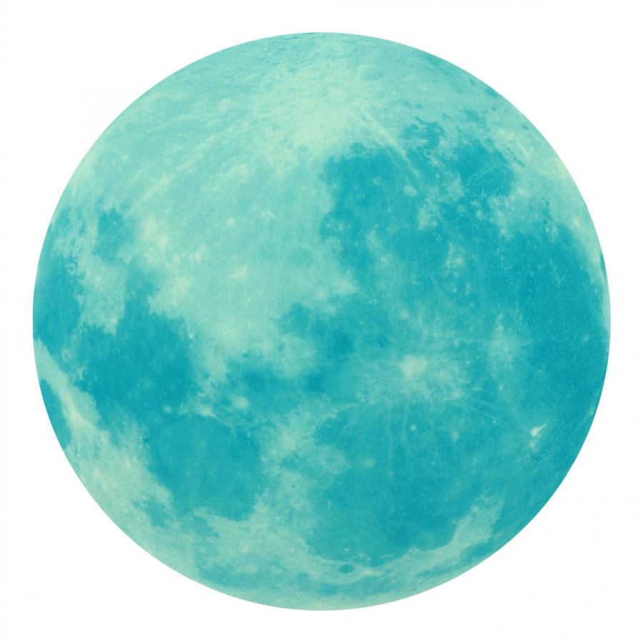 30 cm Lichtgevende Maan Vorm Gloeiende Muursticker Interieur voor Kinderkamer Slaapkamer Glow Stickers