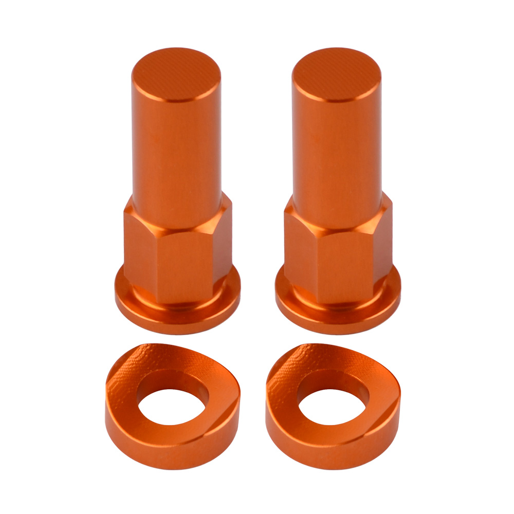 Schmutz Grube Fahrrad 8x 1,25mm Reifen Luft Klemme Schraube Felge sperren murmeln Abstandshalter Ventil Stengel Deckel für Honda Yamaha suzuki Kawasaki KTM SX F EXC F: Orange