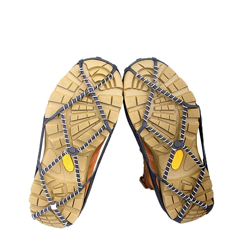1 par de garra para nieve Ice, zapatos elásticos antideslizantes profesionales, botas, pinchos, agarres para zapatos, crampones para exteriores, Unisex