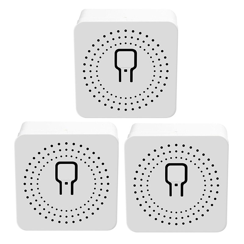 10A Mini commutateur intelligent minuterie commutateurs sans fil domotique intelligente Compatible avec Tuya Alexa Google maison Wifi commutateur intelligent: 3pcs