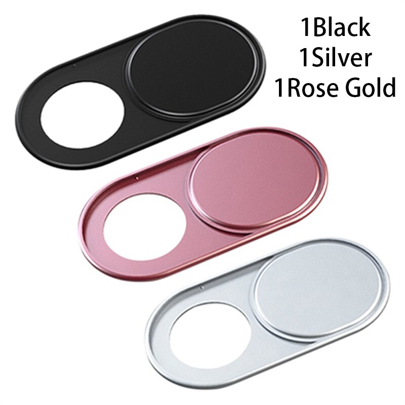 Universal Mobile Phone Privacy Sticker WebCam Cover Shutter Magnet Slider Metal For iPhone 12 Web Laptop Tablet Camera Cover: 3PCS Mix Color