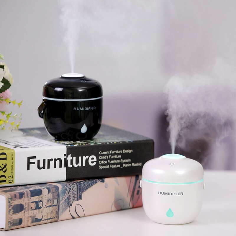 Riskoger luftfugter æterisk olie diffuser aromalampe aromaterapi led natlys usb elektrisk aroma diffuser