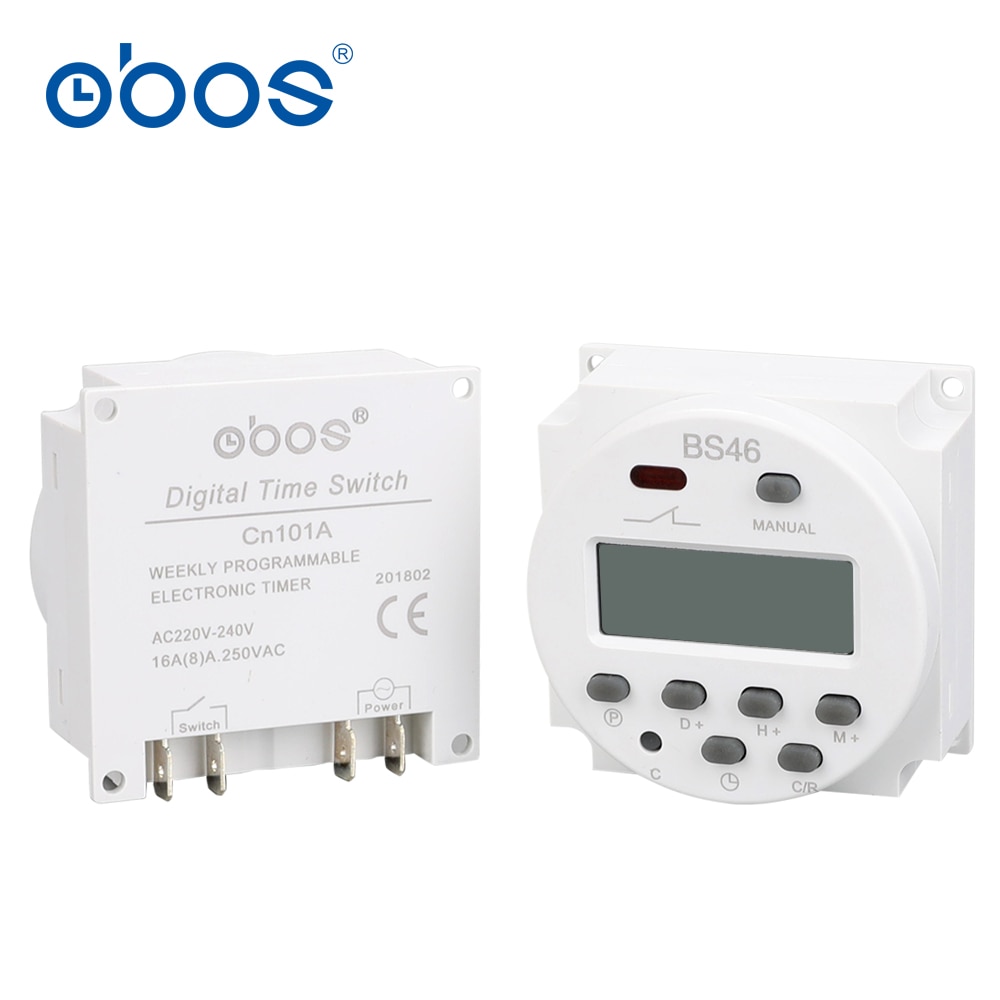 Temporizador digital programable, Temporizador Semanal de 12V, no necesita reinicio con 16 veces de tiempo de encendido/apagado, Unidad de 1min-168H