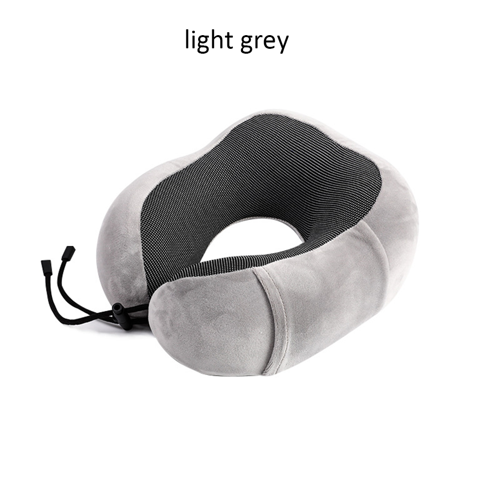 U-vormige Traagschuim Nek Kussens Zachte Trage Rebound Ruimte 30*28*14 Cm Cervicale Gezondheidszorg Beddengoed Reizen Kussen: Light Grey  U