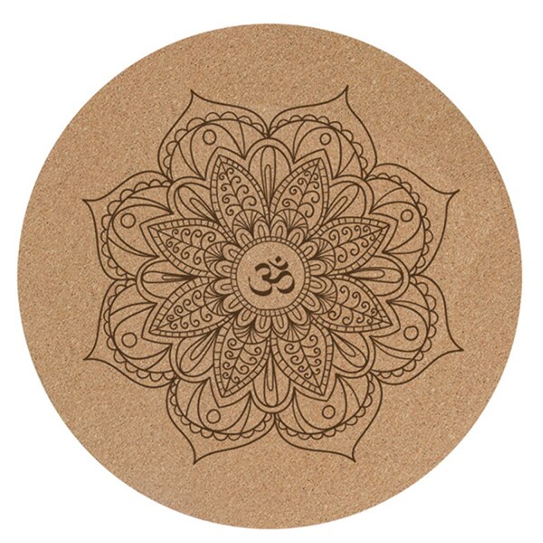 Wood Yoga Meditation Mat Round Yoga mat Antislip And Waterproof Ecofriendly 60cm Pilates Mat: Default Title