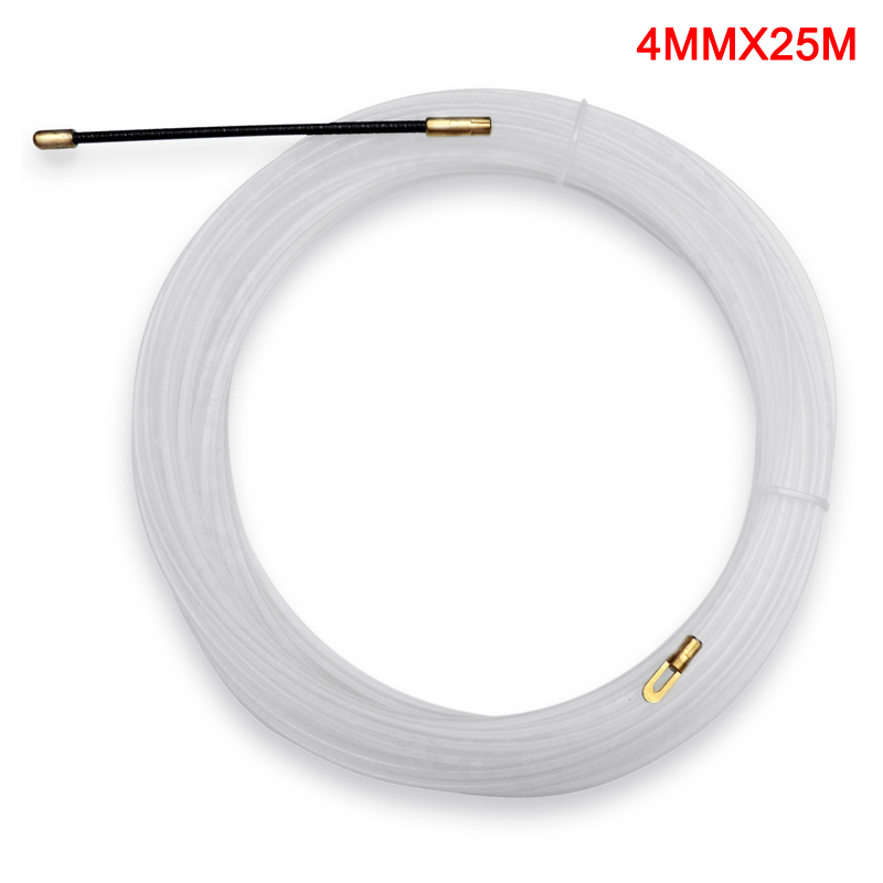 Nylon Wire Cable Electrical Fish Tape Puller Extractor Guide Device for Electrician TN99: 4mmx25m