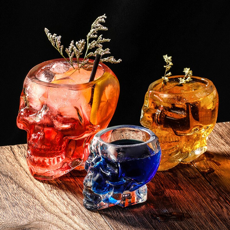 80-350ml ins glasskalle vinglas whisky sprit specialformad personlighet halloween vinglas cocktailglas