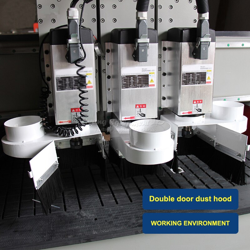 Houtbewerking Cnc Graveur Dubbele Open Deur Afzuigkap Stofkap Graveermachine Accessoires Dust Guard