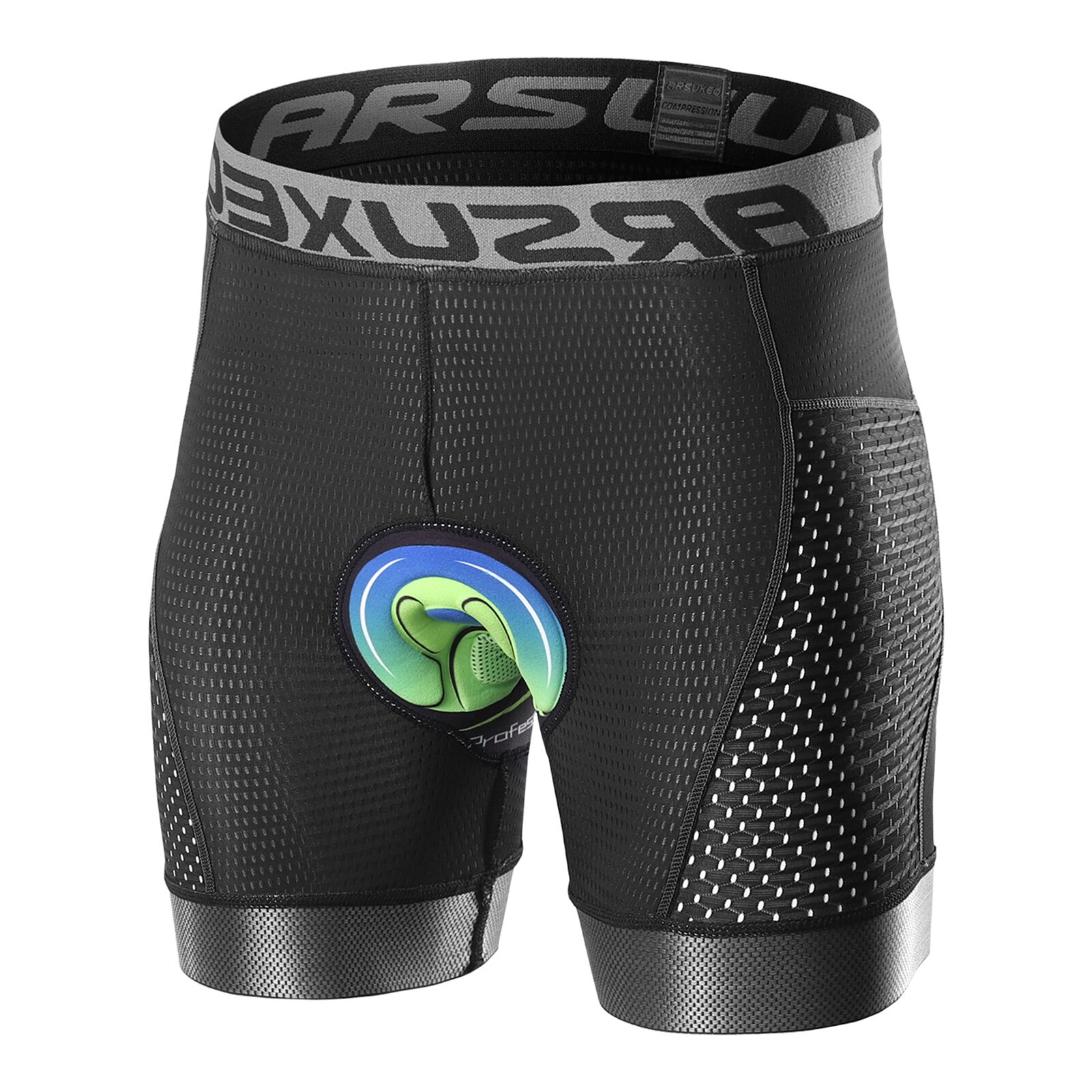 Arsuxeo Men&#39;s Shorts Cycling Underwear Shorts 5D Gel Padded Quick Dry Shockproof MTB Bike Bicycle Riding Shorts Ciclismo Ropa