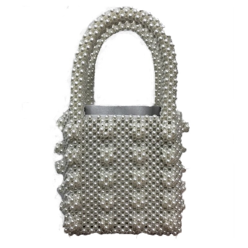 Vrouwen Parel Kralen Draagtas Acryl Clear Box Handtas Voor Vrouwen Party Vintage Kleine Avondtassen Luxe Strand sac