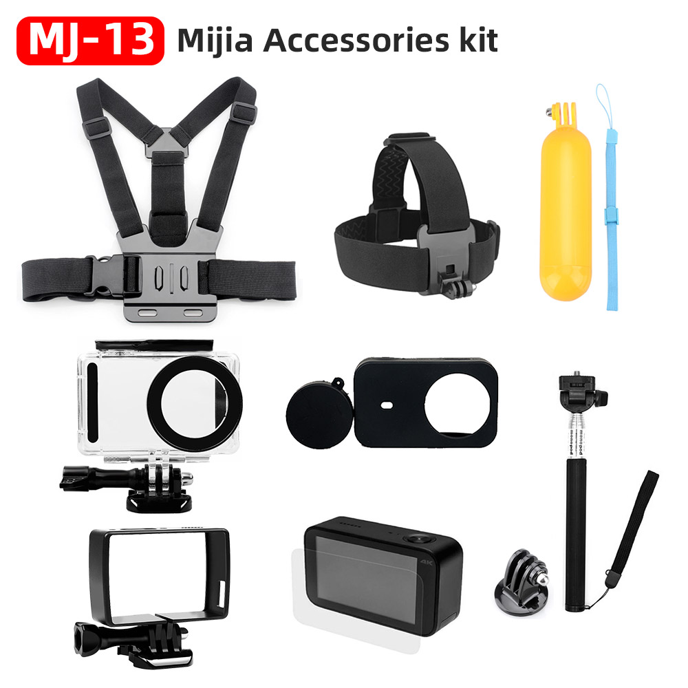 Para Xiaomi Mijia 4K accesorios Kit auto Stick carcasa impermeable caja marco CUBIERTA Cubierta cubierta Protector funda lente Mijia: MJ-13