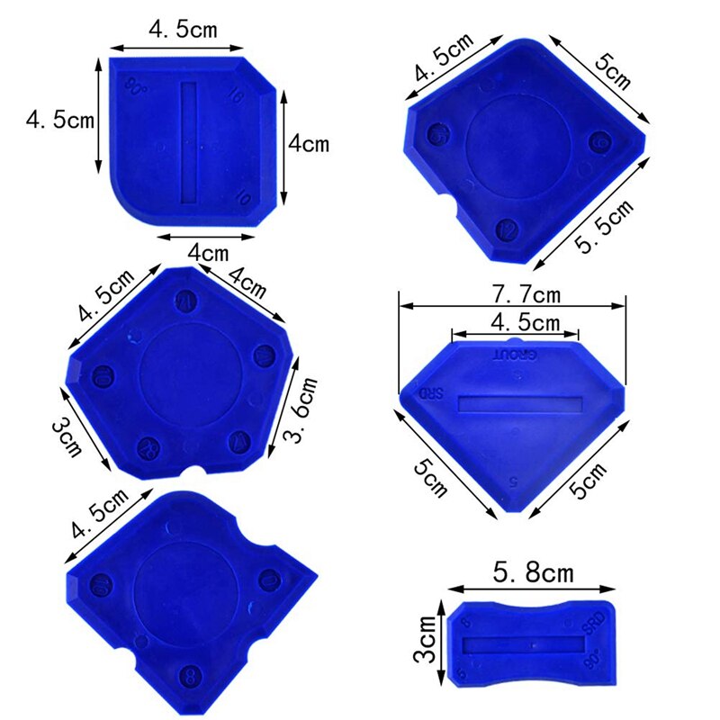 18 stykker kit til tætningsværktøj, tætningsværktøj silikone fugemasse efterbehandlingsværktøj fugemasse skraber fugemasse fjerner fugemundstykke