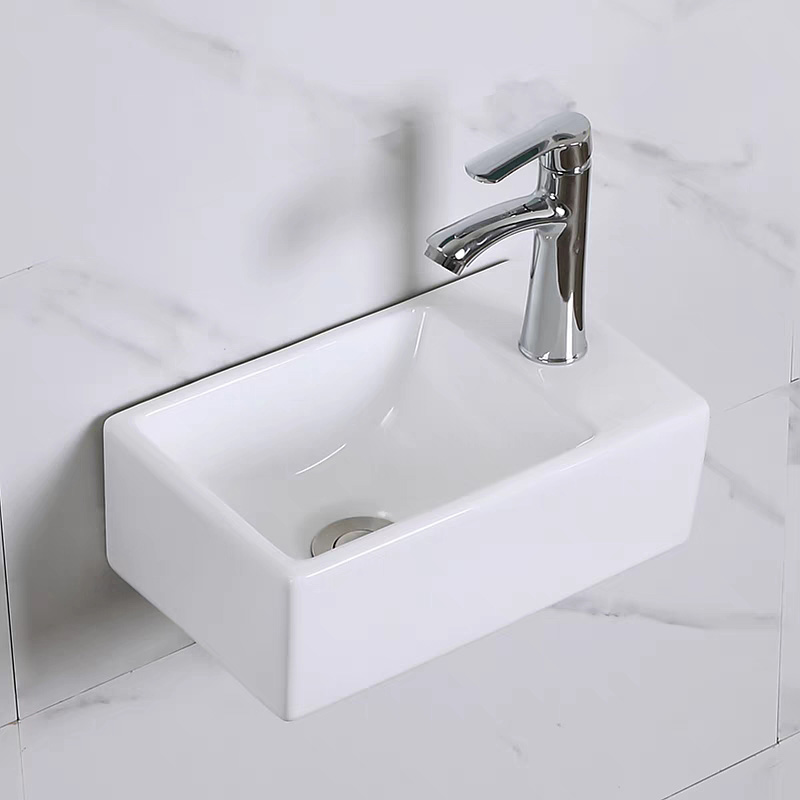 Small Size Mini Tabletop Basin Washbasin Wall Mounted Washbasin Small Wall Mounted Basin Extremely Narrow and Slender