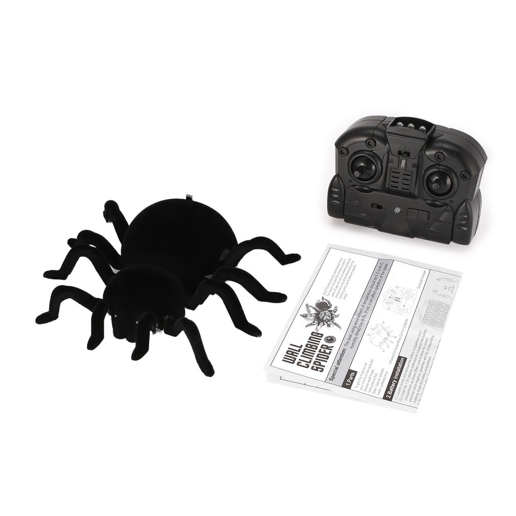 Infrared Remote Control Wall Climbing Realistic Spider RC Prank Insect Joke Scary Trick Toy Halloween Party RC Spider Toys