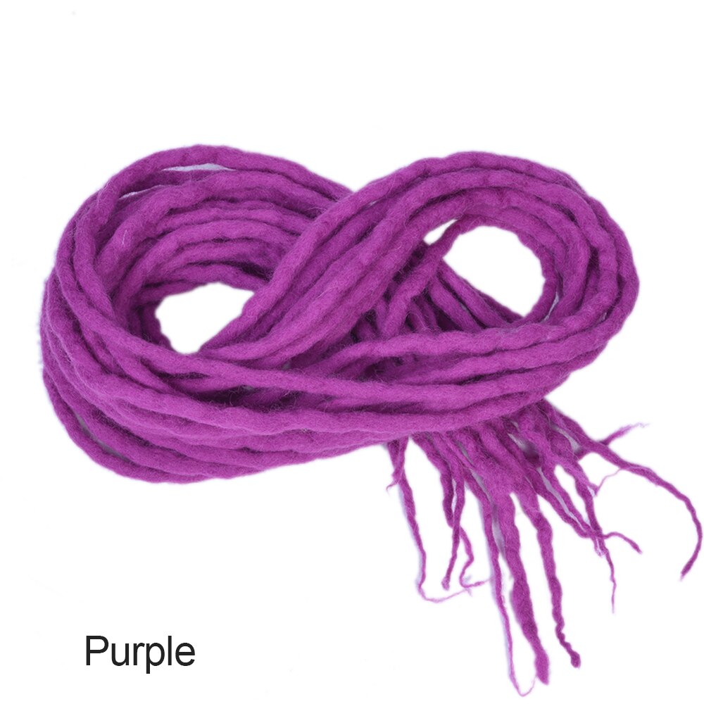 Syntetiske dreadlocks hæklet hår blødt uld dread locs håndlavet fletning hårextensions til afro kvinder mænd hiphop stil